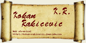Kokan Rakićević vizit kartica
